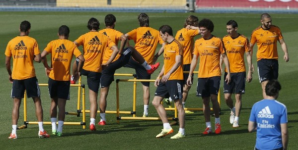 Los jugadores del Real Madrid han realizado esta mañana el último entrenamiento.