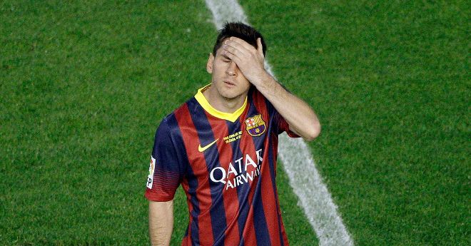 Messi, abatido.