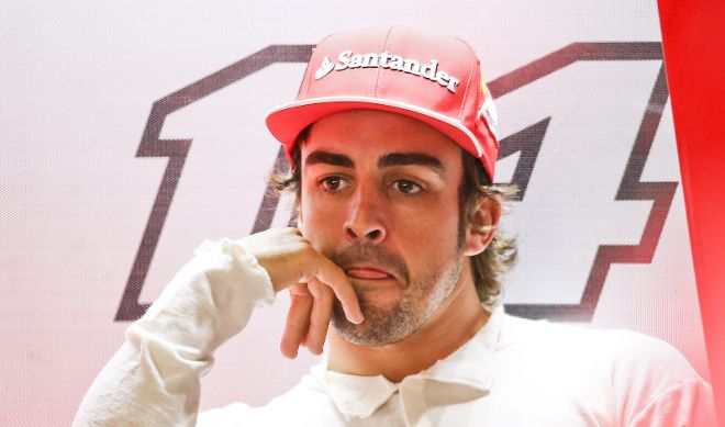 El piloto de Fórmula Uno español Fernando Alonso, de la escudería Ferrari.