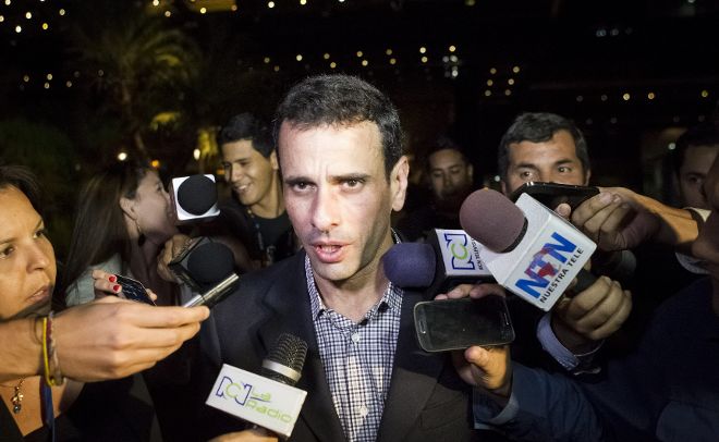 El excandidato presidencial opositor, Henrique Capriles.