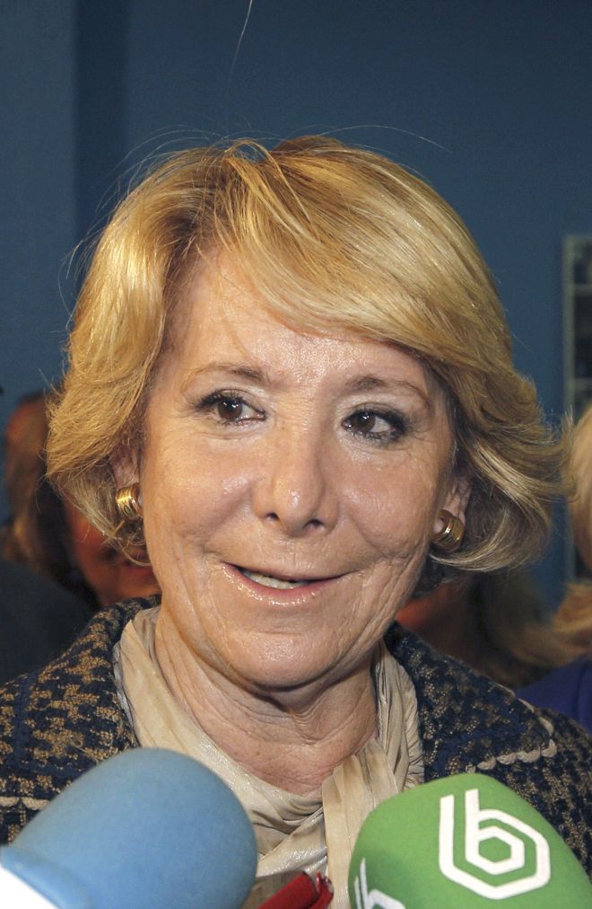 La presidenta del PP de Madrid, Esperanza Aguirre.