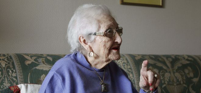 Inocencia Zafío, una anciana de 104 años.