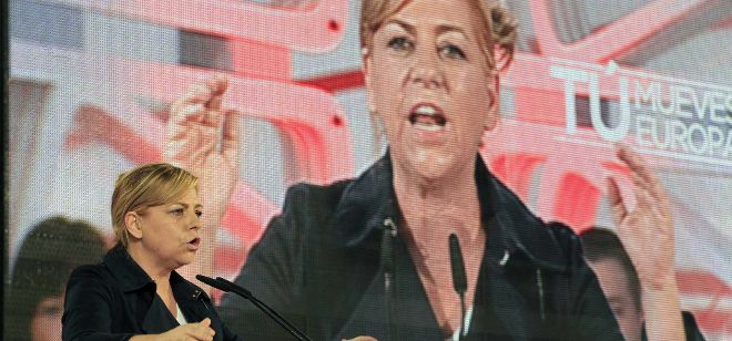 La cabeza de lista del PSOE al Parlamento Europeo, Elena Valenciano.