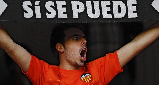 Un aficionado del Valencia CF.