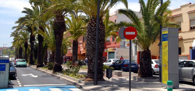 La avenida de Las Palmeras, una vía que discurre por el barrio lagunero de Finca España, entra en el Plan.
