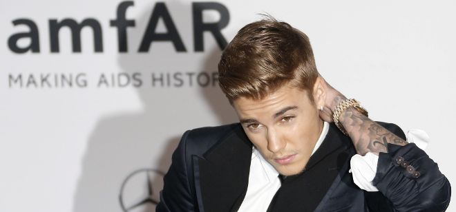 El cantante canadiense Justin Bieber posa.