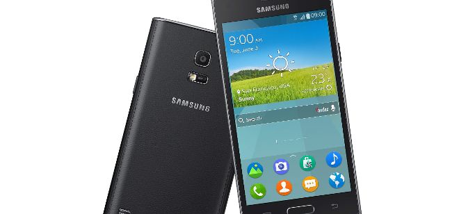 Fotografía facilitada por Samsung Electronics del nuevo teléfono inteligente, el Samsung Z, que será el primer 