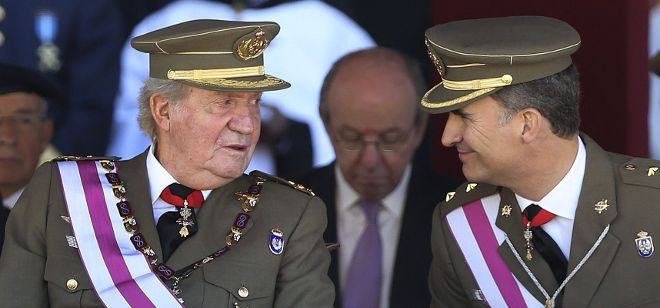 El Rey Juan Carlos y el Príncipe de Asturias, hoy.
