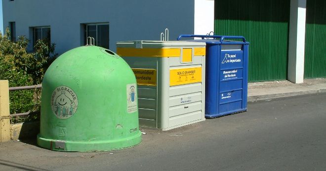 Contenedores de reciclaje en Canarias.