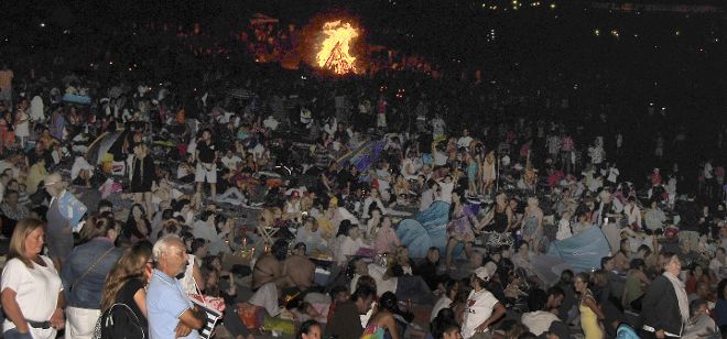 Imágenes de las celebraciones del año pasado en Playa Jardín, en Puerto de la Cruz.