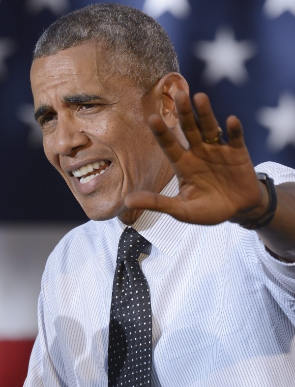 El presidente estadounidense, Barack Obama, pronuncia un discurso sobre economía en el parque Cheesman, en Denver, Colorado (Estados Unidos).