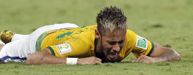 Neymar, lesionado.