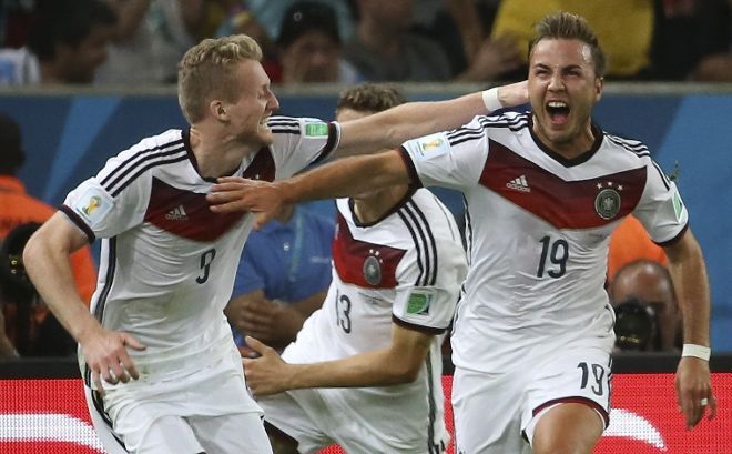 Götze celebra el gol que decidió el Mundial.