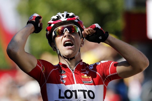 El ciclista francés del equipo Lotto Belisol, Tony Gallopin.