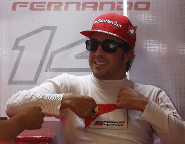 El piloto español de Fórmula Uno de la escudería Ferrari, Fernando Alonso.