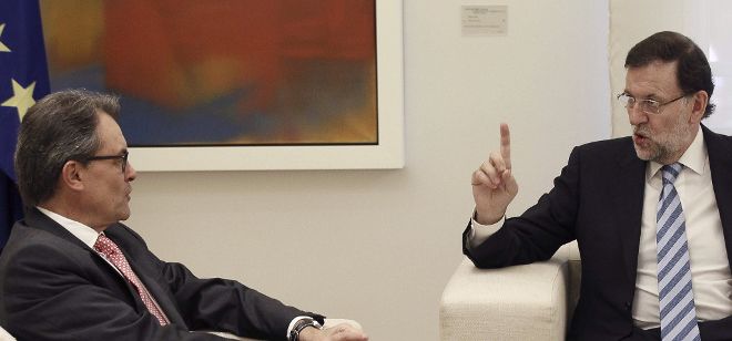 El jefe del Gobierno, Mariano Rajoy y el presidente de la Generalitat, Artur Mas.