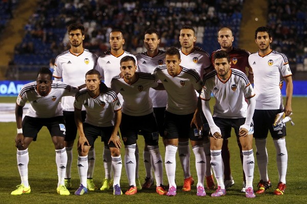 Detalle de la formación del equipo del Valencia.