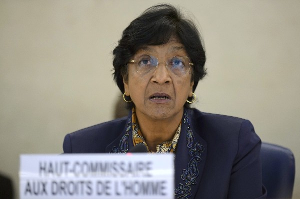 La alta comisionada de la ONU para los Derechos Humanos, Navanethem Pillay.