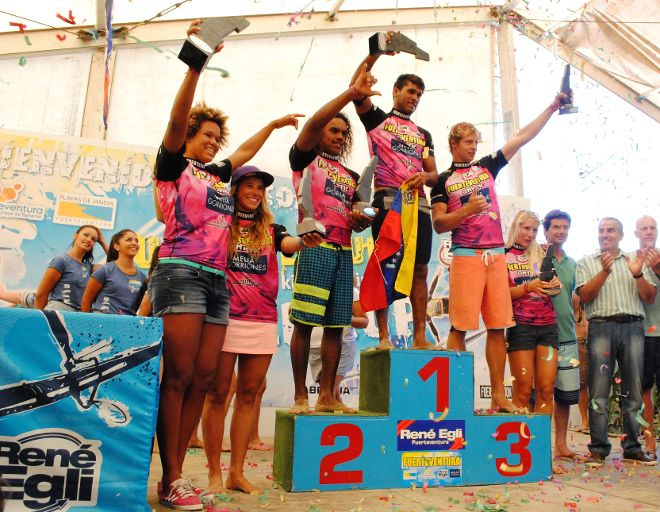 Los ganadores en Fuerteventura.