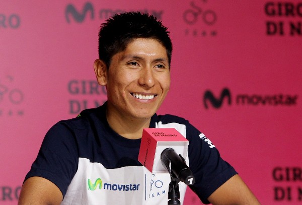 El campeón colombiano del Giro de Italia, Nairo Quintana.
