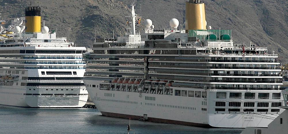Cruceros arribados en el puerto de Santa Cruz de Tenerife.