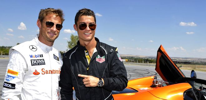 Cristiano, con Jenson Button.