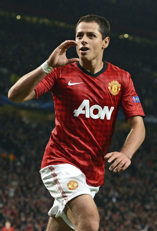 Fotografía de archivo tomada el 23 de octubre de 2012 que muestra al jugador del Manchester United Javier Hernández 'Chicharito'.