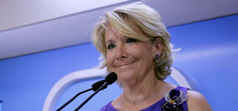 La presidenta del Partido Popular, Esperanza Aguirre.