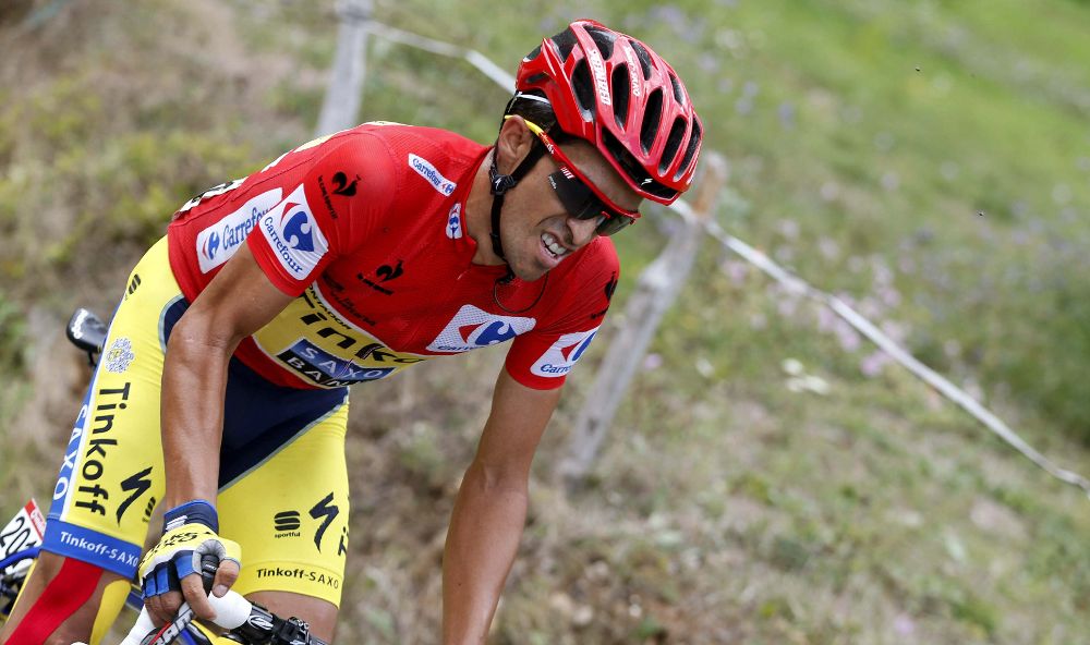 El ciclista español del equipo Tinkoff Saxo, Alberto Contador.