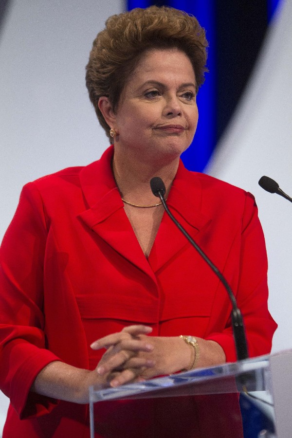 La candidata a la Presidencia de Brasil, la oficialista del Partido de los Trabajadores (PT) y actual mandataria del país, Dilma Rousseff.