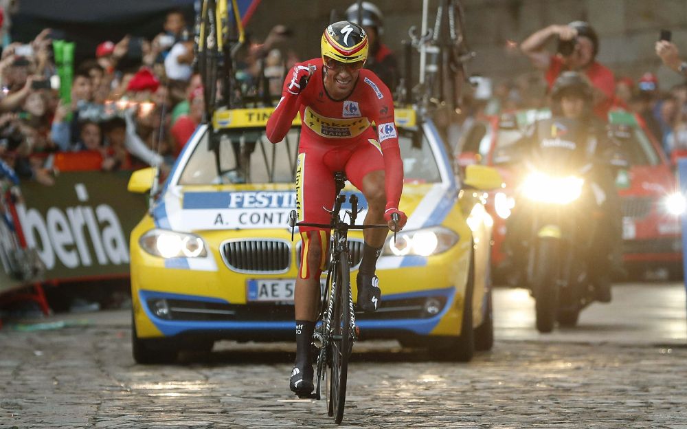 El ciclista del equipo Tinkoff Saxo, Alberto Contador.