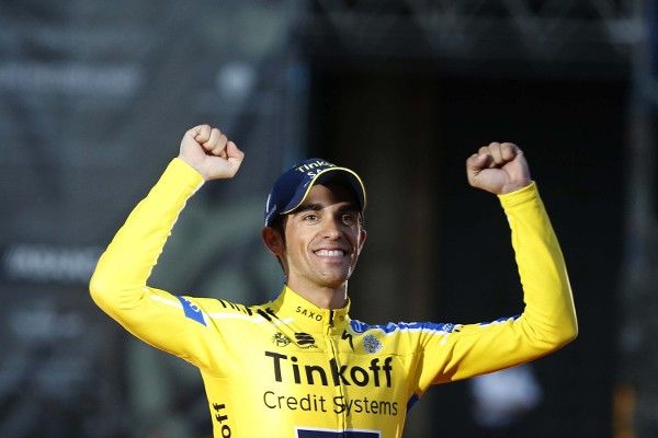 El ciclista del equipo Tinkoff Saxo, Alberto Contador.