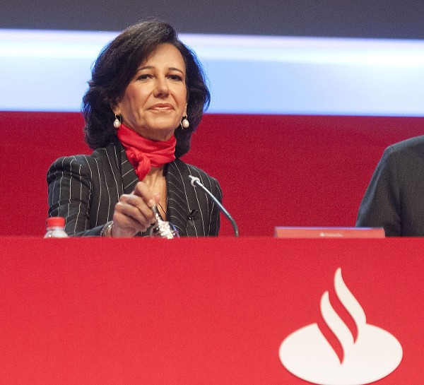 La presidenta del Grupo Santander, Ana Botín, en la Junta.