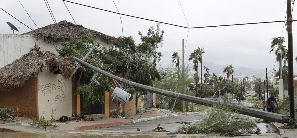 Vista de afectaciones hoy, lunes ,15 de septiembre de 2014, tras el paso del huracán 