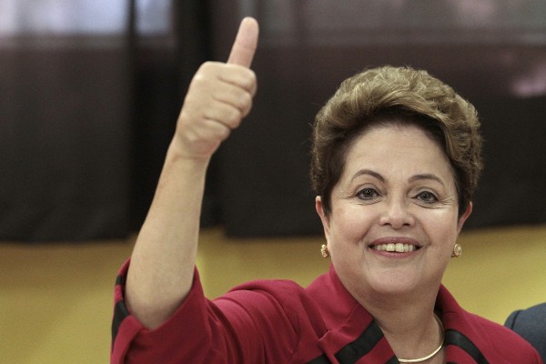 La presidente brasileña y candidata a la reelección por el del Partido de los Trabajadores (PT), Dilma Roussef.