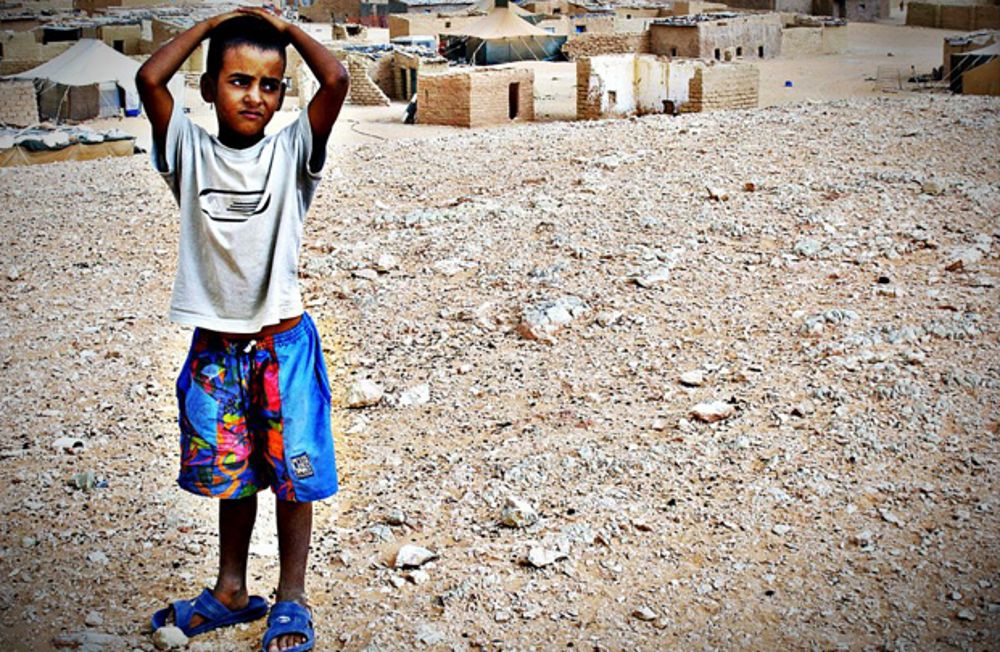 Niño refugiado saharaui en la wilaya de Smara, la más poblada de los campamentos, con unos 60.000 habitantes.