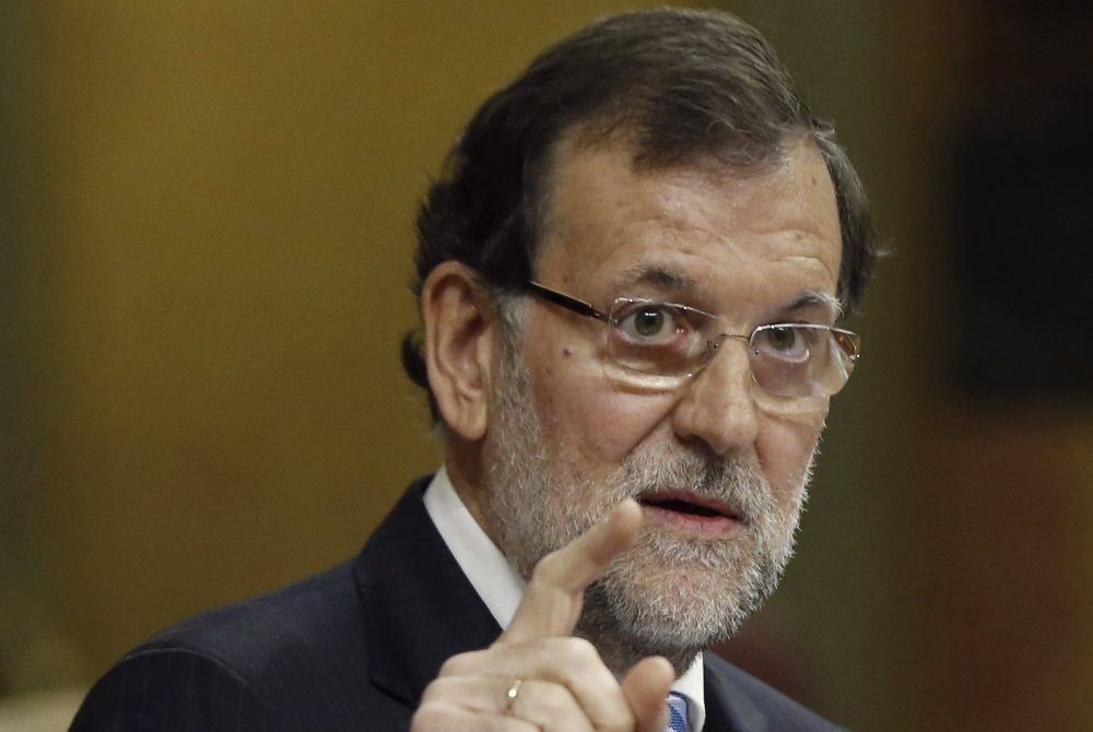 El presidente del Gobierno, Mariano Rajoy, durante su intervención esta mañana en el Congreso de los Diputados.
