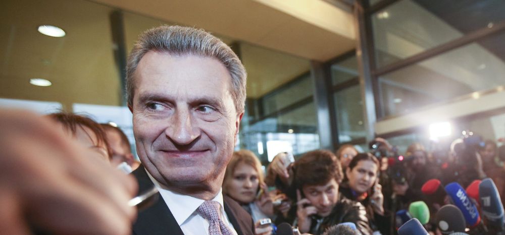 El actual comisario europeo de Energía, el alemán Gunther Oettinger.