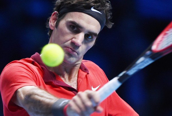 El tenista suizo Roger Federer en acción.