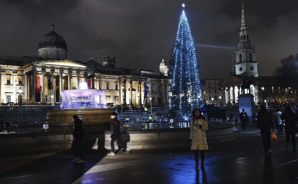 El árbol de Trafalgar Square. Londres mantiene el tirón.