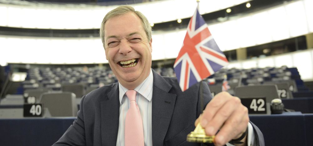 El europarlamentario británico y líder del Partido de Independencia del Reino Unido (UKIP), Nigel Farage.