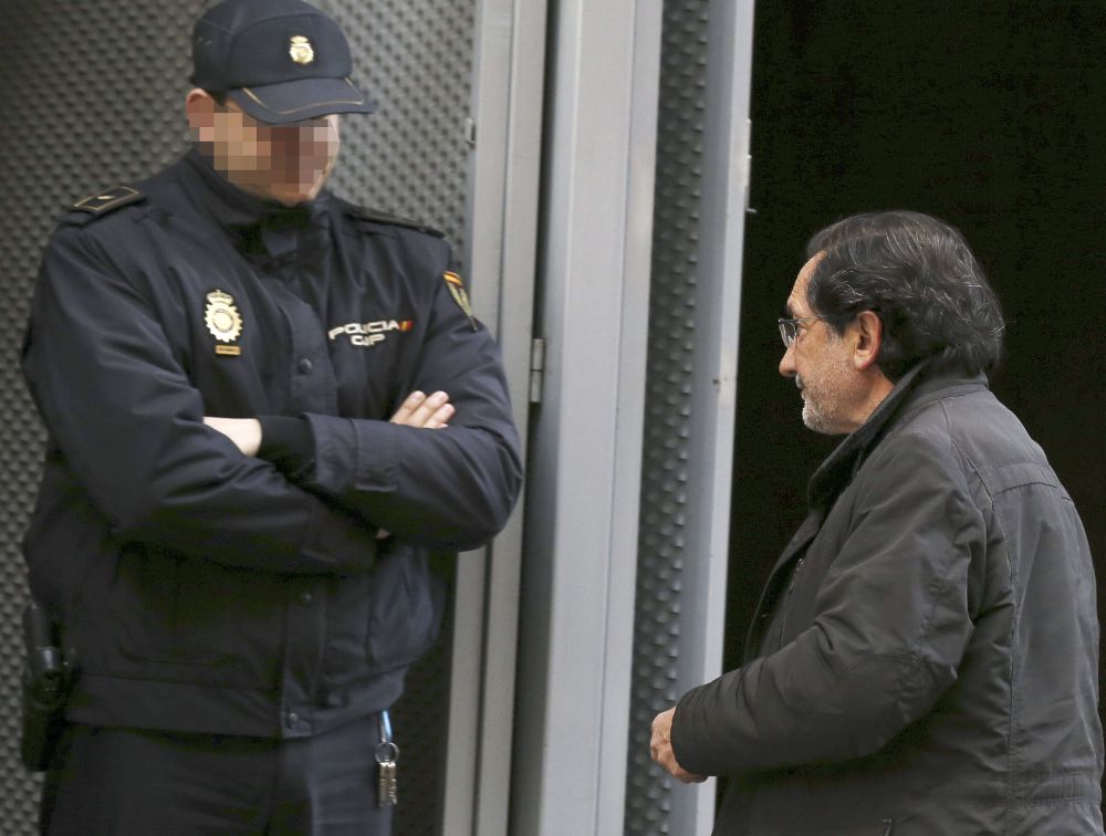 El exconsejero de Caja Madrid José Antonio Moral Santín, que fue consejero a propuesta de IU, a su llegada a la Audiencia Nacional para declarar.