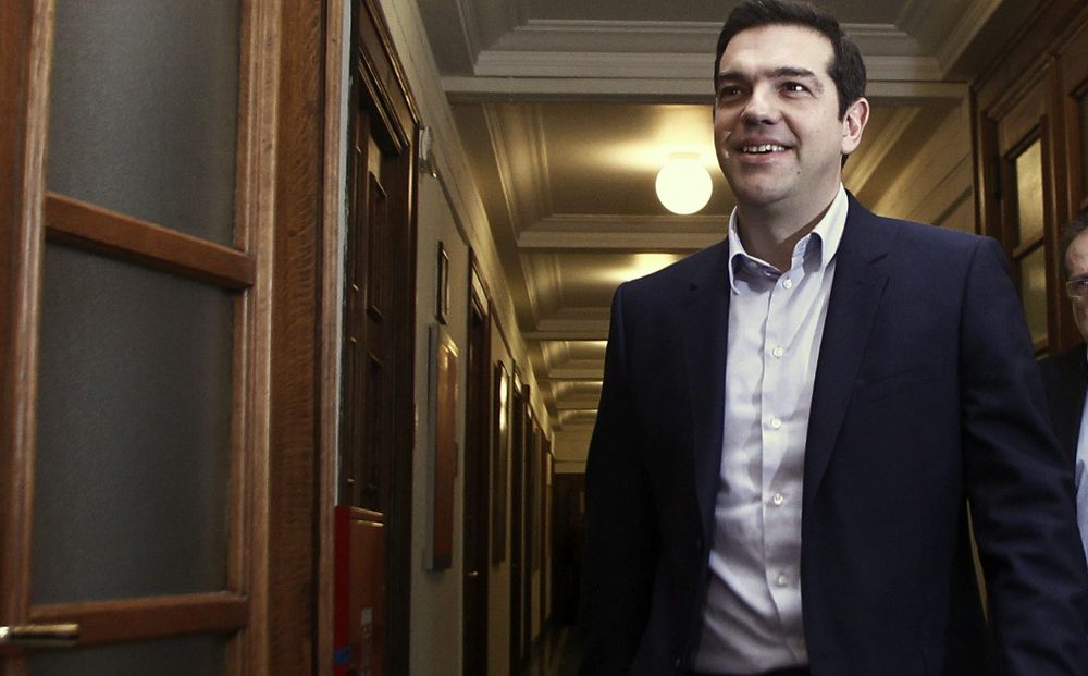 El primer ministro griego, Alexis Tsipras, a su llegada a una reunión del Consejo de Ministros en el Parlamento en Atenas.
