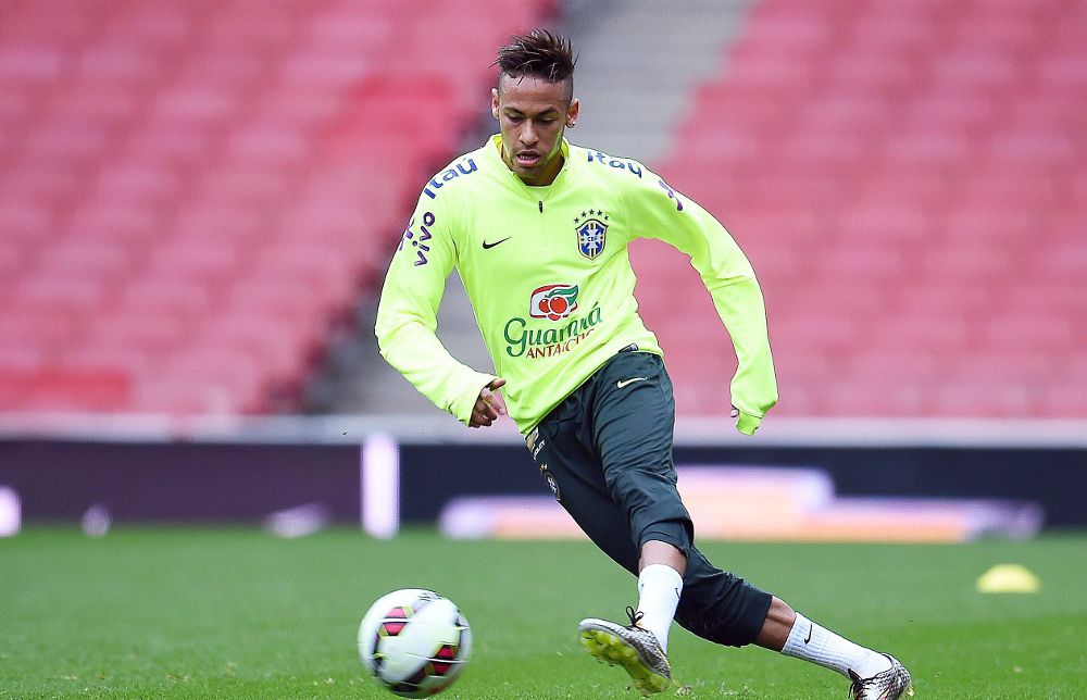 Neymar en un entrenamiento.