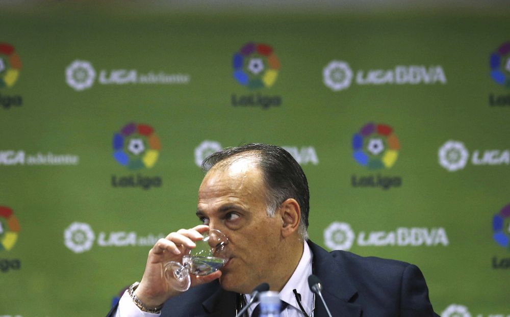 El presidente de la Liga de Fútbol Profesional (LFP), Javier Tebas.
