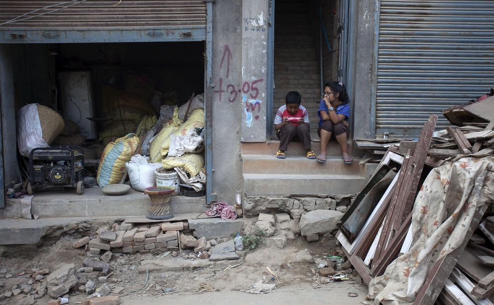 Vista de los destrozos causados por el último terremoto en Katmandú.