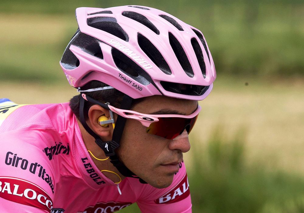 El ciclista español Alberto Contador del equipo Tinkoff-Saxo durante la sexta etapa del Giro de Italia.