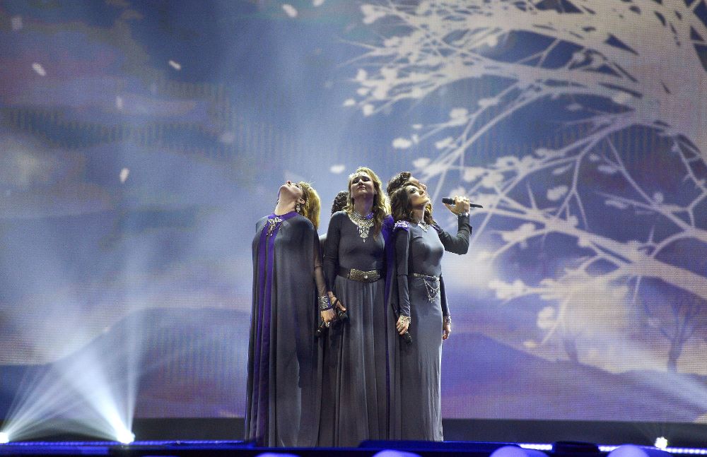 El sexteto armenio Genealogy durante un ensayo en Viena, sede del Festival de Eurovisión este año. .