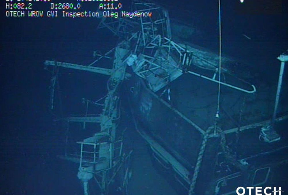 Imagen captada por el robot submarino.