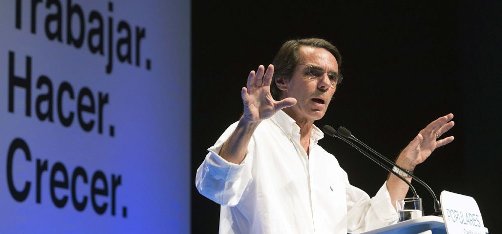El expresidente del Gobierno y presidente de honor del PP, José María Aznar.